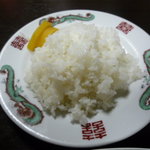 大貫 - ライス別角度。食べごたえ十分。別途各単品ライスにスープ付く！