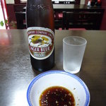 大貫 - ビールと餃子タレ