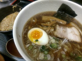 Touryuu - 花街ラーメン、ミニ炒飯セット。