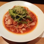 炭焼創作割烹 旬 - トマトスープのパスタ５４０円（税込）