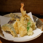 うどん料理 千 - 天ぷら5種盛り