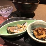 雫庵 - 突出し＆片口