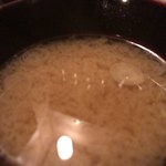 燗アガリ - あら汁(今日の味噌汁)
