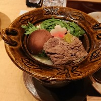 個室会席 北大路 銀座本店 - 和牛の陶板焼き