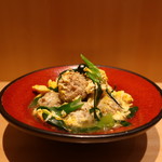 こころや - 鶏つくねと九条ネギの卵とじ