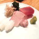 メジマグロ・ヒラメ・アオリイカのお造り