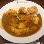 Kokoichibanya - フライドチキンカレープラス野菜【2018.2】