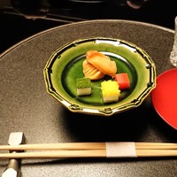 柏屋 大阪千里山 - 赤貝酒盗漬け　青海苔長芋　煎り玉長芋　金時人参