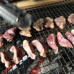 ろばたやき山ろく - ハツ、砂ずり焼きやき〜