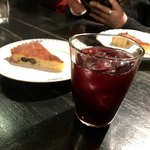 西原珈琲店 - ぶどうジュースと黒豆タルト