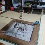 民宿ふじや - 囲炉裏で岩魚を焼いてくれます