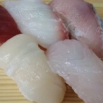 Sushi Kinosuke - 赤身、コチ、ひらまさ、ホタテ、コブダイ