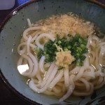 つくつくぼうし - かけうどん（天かすと生姜は自分で追加）