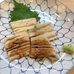 石松　阪奈店 - 穴子 レモン塩とタレ