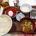 すき家 - たまかけ朝食＋山かけ￥380-