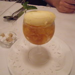 ラミティエ - 夏みかんのゼリー バニラアイスのせ