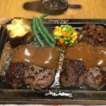 ハングリータイガー 若葉台店 - ダブルハンバーグ