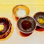 鴨と醸し 鼓道 - 焼きしゃぶの薬味