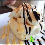 ハニーカフェ - チョコバナナ＆カスタードパンケーキ
