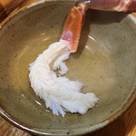 旬魚たつみ - 蟹のしゃぶしゃぶです、