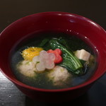 土家 - そばがきの入った椀物