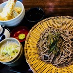 Sojibou - 海老天丼とざる蕎麦のセット