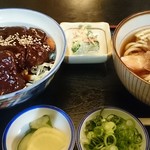 Kadosan - 味噌カツ丼850とミニうどんセット200