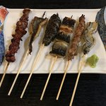 鰻将本店 - 鰻串焼盛り合わせ6本