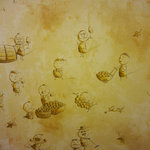 アンティカ オステリア マジカメンテ - お化粧室の壁紙