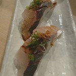 名代 駒寿司 - アジ握り