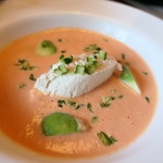 山ごぼう - 手作り豆腐とアボカドのガスパチョ