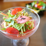 山ごぼう - おろした赤大根と柑橘の酢の物