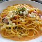 ９４９ DONE - 海老とモッツァレラチーズのトマトクリームスパゲッティ