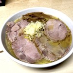 元祖一条流がんこ 西早稲田 - 塩こってりラーメン（900円）＆大盛（100円）＆チャーシュー（200円）