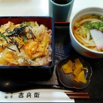 吉兵衛 - 日替わり定食「天とじ重･ミニうどん」699円