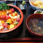 Ichiba Shokudou - 3月3日、日替わりの海鮮バラチラシ（600円）です。子供にも大人気でした。