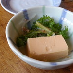 新宿 嵯峨野 - お通しの豆腐が美味