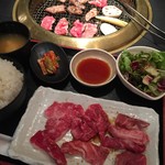 Kurogewagyuu Yakiniku Ichi - 一通り網に並べてもこんなに残ってます