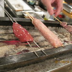 焼鶏処 田楽 - 目の前で店主JoKo氏が焼いてます