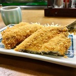 手打ちそば純 - ［2018/03］お通し・アジフライ
