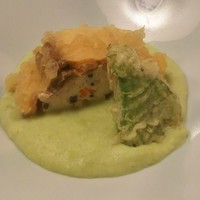 恵比寿亭 - サケのけんちん揚げ(ずんだムース)
