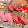 横浜 肉寿司 - 料理写真:赤身4種盛り合わせ２人前1800円（赤身・青森赤身・ローストビーフ、鴨トロ）