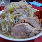 ラーメン風林火山 - ラーメン（普通 250g）750円（ヤサイマシ・ショウガ・アブラ）