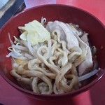 ラーメン風林火山 - 生玉（50円）ですき焼き風に