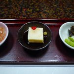 博多料亭 稚加榮 - 3種盛　烏賊の塩辛がうまい