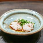 肉割烹 上 - 釧路鱈白子とアキレス健