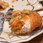 千陽 - 子持ちの白ボタン海老の素揚げに