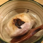 旬美にしかわ - 白子の炭火焼き。凄い弾力が有ります。