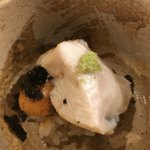 旬美にしかわ - 白子と雲丹を混ぜてリゾットの様にして食べます
