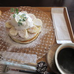 ジャストカフェ - バナナパンケーキドリンクセット